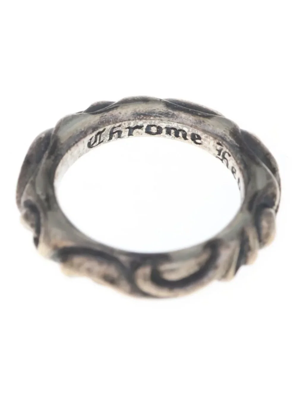 Chrome Hearts Scrl Band Scroll Ring Silver